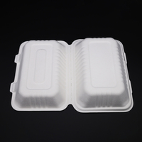 7*5 POUCES Pulpe de canne à sucre Flip-Top Box Prix Avorable Conteneurs alimentaires à emporter Matériau de bagasse durable pour les déjeuners