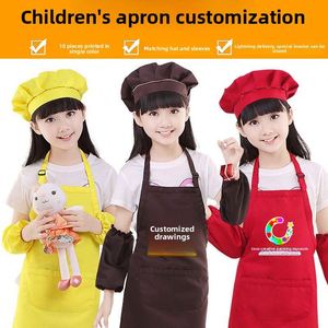 เสื้อกันน้ำสำหรับเด็ก ชุดกันเปื้อนสำหรับวาดภาพ ระบายสี อบขนม สำหรับโรงเรียนอนุบาล ใช้สำหรับงานโฆษณาส่งเสริมการขาย - Product Image 4