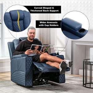 Verstellbares Ei Rückenlehne Giratorio De Cuero Genuino Liegesessel Luxus Chef Ledersofa - Product Image 4