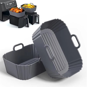 Revêtement en silicone rectangulaire réutilisable pour friteuse à air, panier carré en silicone pour friteuse à air, plats et moules de cuisson - Product Image 1