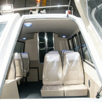 Bateau de patrouille semi-cabine en fibre de verre durable en promotion