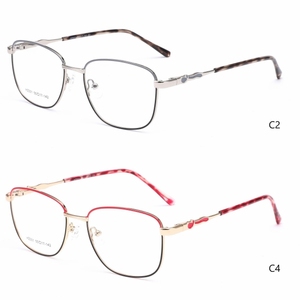 Montura de gafas de negocios Retro ultraligeras a la moda para mujer, nuevas gafas de Metal para mujer con <span class=keywords><strong>arte</strong></span> personalizado, Estilo clásico - Product Image 2
