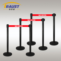 Systèmes de contrôle des foules en métal Traust Diviseurs de file d'attente de ceinture rétractable pour tapis rouge Q Manager Barrier Post Stanchion