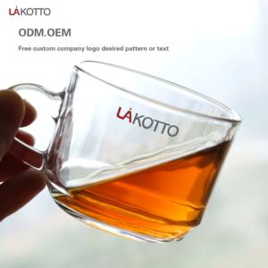 Taza de agua potable con mango transparente, vaso de vino, cerveza, 200ml - Product Image 4