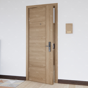 Italian Standard Hotel Inn Project EN CE Certified REI 30 60 Residential Hotels Porte coupe-feu en bois Portes coupe-feu pour hôtels - Product Image 3