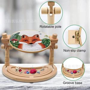 Desktop wooden cross-stitch <b>frame</b>, adjustable beech wood cross-stitch tools, needle and thread <b>frame</b>, fixing bracket, <b>clamping</b> - Product Image 1