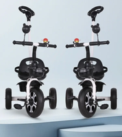 Tricycle Évolutif 3-en-1 pour Enfants, Capacité de Charge 80 kg, Cadre Renforcé, Vélo à Pédales, Draisienne et Poussette pour Tout-Petits