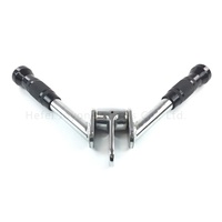 Fixation de câble Poignée en caoutchouc Poignée tournante Pressdown Extension complète des triceps Barre en V