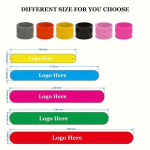 Custom Logo Cartoon <b>Slap</b> Bracelets Arm <b>Bands</b> Night Running Different Colors Rubber Wristbands DIY <b>Slap</b> Bracelet for Children - Product Image 3
