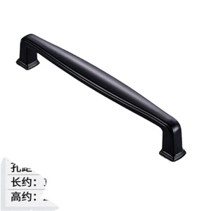 Minimally Designed 160mm Aluminum Cabinet Pulls Handles <b>Black</b> Furniture Hardware for Wardrobe & Kitchen Drawers - Product Image 1