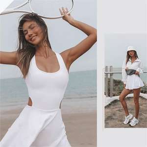 Vestido de tenis para mujer, ropa deportiva, ropa de entrenamiento, ropa de tenis para yoga, ropa deportiva para mujer - Product Image 6