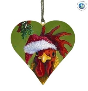 Pendentifs décoratifs uniques en forme de cœur pour Pâques avec boucle en ruban pour suspendre à l'arbre de Noël et décorer, disponibles à la vente - Product Image 2