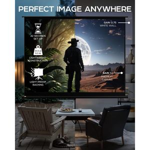 Propvue 120-inch điện Màn hình máy chiếu với đứng trong nhà ngoài trời HD <span class=keywords><strong>4</strong></span>:<span class=keywords><strong>3</strong></span> chiếu cho phim & văn phòng thuyết trình - Product Image 5