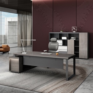 Modern Luxury Office Cabinet L-shaped Director Wooden Office Furniture <b>Set</b> Manager Executive <b>Desk</b> - Product Image 2