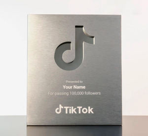 Targa Identificativa in Alluminio 3D Logo Medaglie Oro Argento Pulsante <span class=keywords><strong>Play</strong></span> <span class=keywords><strong>Youtube</strong></span> Premi per Iscritti Regalo Aziendale Souvenir Personalizzato - Product Image 5