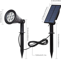 Projecteur et lampes solaires de jardin à longue autonomie, fabriqués en Chine, avec indice d'étanchéité IP65, capteur de lumière et rechargeables, étanches