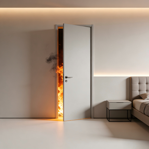 Porte coupe-feu à <span class=keywords><strong>prix</strong></span> d'usine, film PVC ignifuge 60 minutes, résistant à l'humidité, taille personnalisée, garantie 2 ans, pour toilettes publiques - Product Image 2
