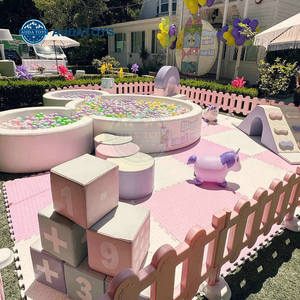 Aire de jeux intérieure pour filles, <span class=keywords><strong>piscine</strong></span> à balles en forme d'ours de couleur crème et équipement de jeux doux, location d'équipements pour fêtes, équipements pour écoles pour enfants - Product Image 2