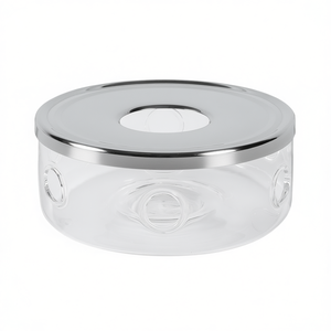 Glass <b>Tea</b> Warmer With Stainless Steel Lid 120Ml For Teapot Use - Product Image 2