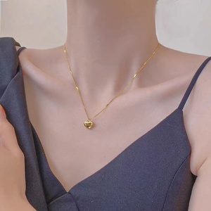 สร้อยคอสแตนเลสปรับได้สำหรับผู้หญิง ลดราคาสุดฮอต ดีไซน์ทันสมัย ชุบทอง พร้อมจี้รูปหัวใจ สำหรับสร้อยคอแฟชั่น - Product Image 6