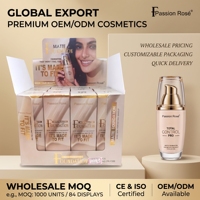 Fond de teint liquide mat longue tenue, contrôle du sébum, couvrance totale, fini peau nue, maquillage du visage, 4 teintes pour femmes