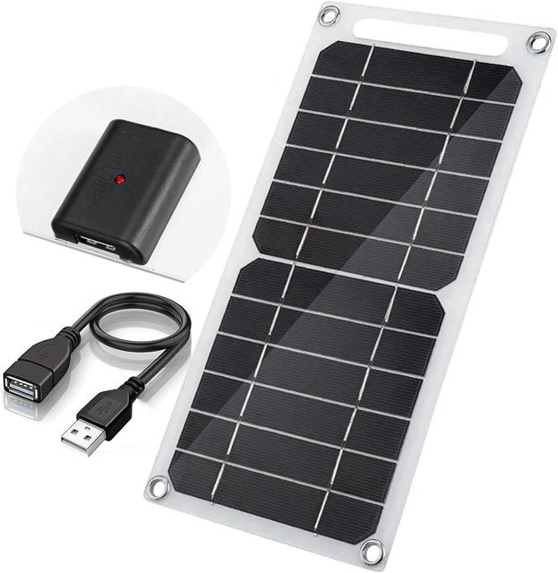 ALECTER 10W USB Flexible Monocrystalline High Efficiency (>21.5%) Solar Panel Charger IP65 Waterproof CE TUV Certified