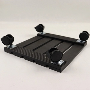 Chariot à plantes WPC mobile, robuste, portable, avec 2 <span class=keywords><strong>roulettes</strong></span> métalliques verrouillables pour une utilisation en intérieur/extérieur (noir) - Product Image 6