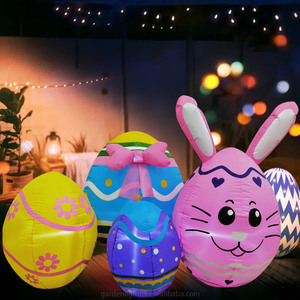 Huevos y Conejito Inflables de Pascua de 1.5 Metros con Luces LED Integradas, Resistentes al Agua con Clasificación IP44, Decoración para Interiores y Exteriores para la Fiesta de Primavera - Product Image 3