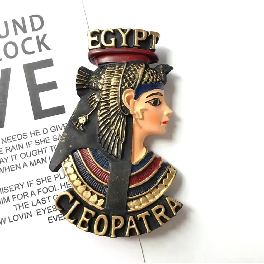 क्लियोपेट्रा मिस्र के कस्टम हस्तनिर्मित फ्रिज चुंबक रेफ्रिजरेटर निर्माता काहिरा राल पर्यटकों यात्रा शहर स्मृति चिन्ह उपहार
