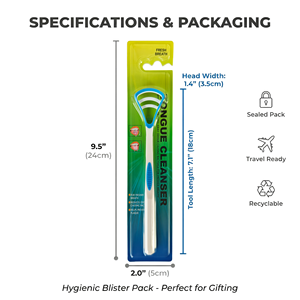 도매 OEM 플라스틱 혀 클리너 백태 제거기 소프트 그립 성인용 구강 위생 용품 입냄새 제거 도구 - Product Image 6