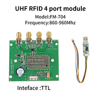 Módulo lector de 4 puertos UHF RFID 860-960Mhz TTL/RS232 Lector de interfaz para control de acceso Android SDK gratuito