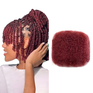 <span class=keywords><strong>Color</strong></span> <span class=keywords><strong>berenjena</strong></span> Afro Kinky Bulk Cabello humano para rastas de ganchillo para extensiones Locs Cabello humano suave a granel - Product Image 1