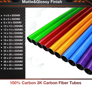 Tubo de Fibra de Carbono Enrollado de 3K, Colorido, Hueco, con Acabado Personalizado para Decoración de Drones FPV - Product Image 6
