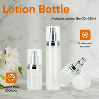 Fabricant professionnel de flacons pompe sans air en acrylique cylindriques de 15 ml, 30 ml, 50 ml, directement de l'usine, pour lotion, sérum, crème pour le visage