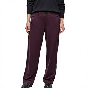Pantalon décontracté pour femme Pointline 2026 Automne Hiver, taille haute élastique, en coton, coupe large et droite, ODM - Product Image 3