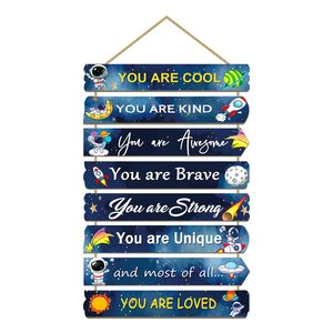 Ensemble de 9 Noir Fille Mur Art Décor Bois Motivation Fille <span class=keywords><strong>Chambre</strong></span> Mur Art <span class=keywords><strong>Arc</strong></span>-<span class=keywords><strong>En</strong></span>-Couleur Positive Inspirant Suspendu Signe - Product Image 2