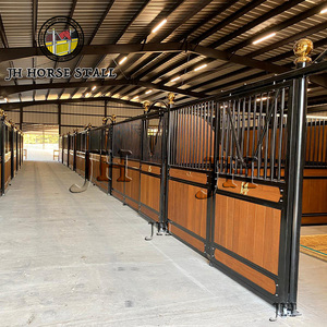 Écurie d'intérieur de luxe de grange de cheval Salle d'écurie galvanisée à chaud de structure en acier de cheval de panneau avant d'Écurie de cheval de porte coulissante - Product Image 5