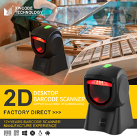 Escáner de Código de Barras de Escritorio Xincode con Sensor Automático, Manos Libres, USB, Lector de Códigos QR para Sistemas POS y Cajas Registradoras