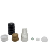 Capsules ROPP en aluminium-plastique 28x16mm avec gaufrage, rainurées, à fermeture inviolable, inserts en plastique inclus pour bouteilles de vin