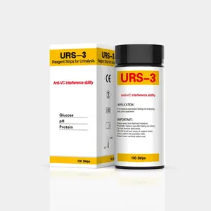A vareta da análise da urina do URS-3 diabético, tiras do teste da urina da proteína do Ph da glicose