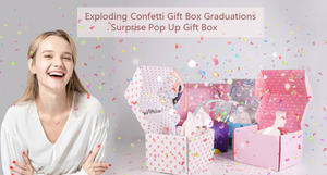 Coffret <span class=keywords><strong>confettis</strong></span> personnalisés au Design gratuit, boîte-<span class=keywords><strong>cadeau</strong></span> Surprise pour gâteau, Explosion de chocolat, noël, saint-valentin - Product Image 4