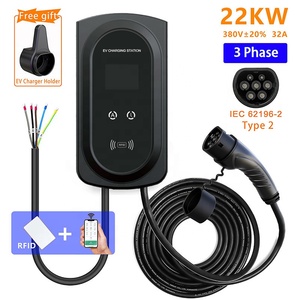 22KW WIFI RFID Smart Vehicle Charging Pile GBT 22 LEVEL2 AC EV Charger Type 2 7KW to 22KW <b>Car</b> Charge Station - Product Image 2