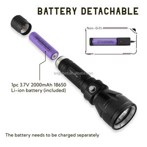 Bright Bird Tragbare Hochleistungs-Aluminium-Taucht aschen lampe Lumen Wasserdichte IP68-Tauch-Unterwasser-LED-Taschenlampen - Product Image 3