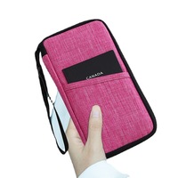 Couverture de billet de document de carte de crédit personnalisée chaude multi-poches cadeau porte-passeport promotionnel mince voyage fermeture éclair portefeuille facture poche