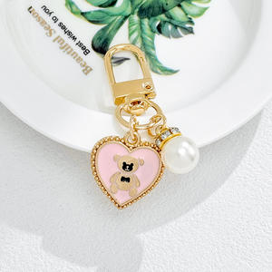 Mengda New Heart-shaped Bear Keychain Pendant <strong>for</strong> <strong>Women</strong>; Headphone Cover; Bag; Car Keychain Pendant; Hanging Chain. - Product Image 3