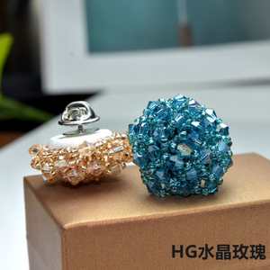 Parti iş için lüks renkli kristal Rhinestone çiçek broş yaka <span class=keywords><strong>Pin</strong></span> - Product Image 6