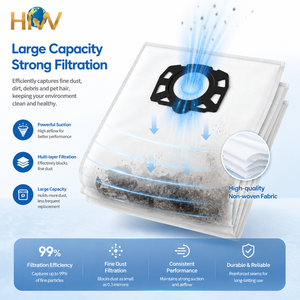 Sacs à poussière de rechange pour aspirateur HNW compatibles avec les modèles <span class=keywords><strong>Karcher</strong></span> WD4 WD5 <span class=keywords><strong>WD6</strong></span> / WD4000 à WD5999, accessoires de remplacement - Product Image 3
