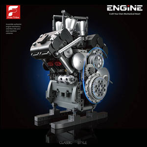 36306 Steel Soul Burning V4 Engine - Modèle de Moteur à Blocs de Construction à Assembler, Haute Difficulté, Jouet et Ornement Transfrontalier - Product Image 1