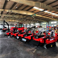 Traktor Mini Crawler China 25HP/35HP/50HP/80HP Penggerak Gigi Ganda dengan Pompa & Gearbox untuk Sawah dan Lahan Kering