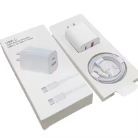 Adaptateur de charge rapide USB-C PD 20W Skylight avec câble Type-C, matériau ABS, protection contre les courts-circuits pour téléphones mobiles et écouteurs